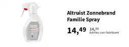 Plein.nl Altruist Zonnebrand Familie Spray aanbieding