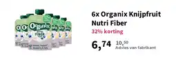 Plein.nl 6x Organix Knijpfruit Nutri Fiber aanbieding