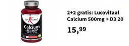 Plein.nl 2+2 gratis: Lucovitaal Calcium 500mg + D3 20 aanbieding