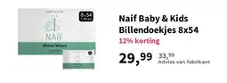 Plein.nl Naif Baby & Kids Billendoekjes 8x54 aanbieding