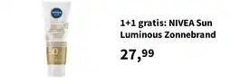 Plein.nl 1+1 gratis: NIVEA Sun Luminous Zonnebrand aanbieding