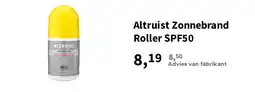Plein.nl Altruist Zonnebrand Roller SPF50 aanbieding