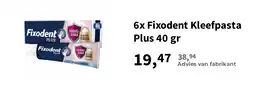 Plein.nl 6x Fixodent Kleefpasta Plus 40 gr aanbieding
