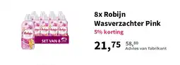 Plein.nl 8x Robijn Wasverzachter Pink aanbieding