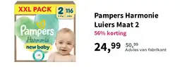 Plein.nl Pampers Harmonie Luiers Maat 2 aanbieding
