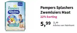 Plein.nl Pampers Splashers Zwemluiers Maat aanbieding