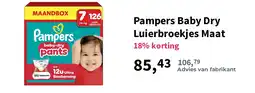 Plein.nl Pampers Baby Dry Luierbroekjes Maat aanbieding