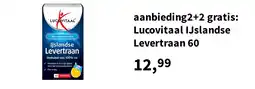 Plein.nl aanbieding2+2 gratis: Lucovitaal IJslandse Levertraan 60 aanbieding