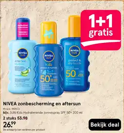Etos NIVEA zonbescherming en aftersun aanbieding