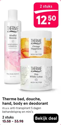 Etos Therme bad, douche, hand, body en deodorant aanbieding