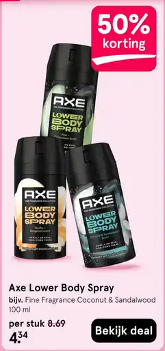 Etos Axe Lower Body Spray aanbieding