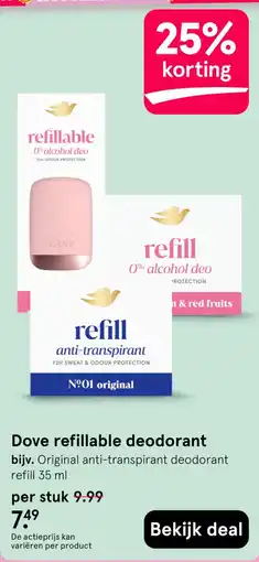 Etos Dove refillable deodorant aanbieding
