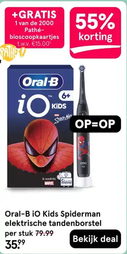 Etos Oral-B iO Kids Spiderman elektrische tandenborstel aanbieding