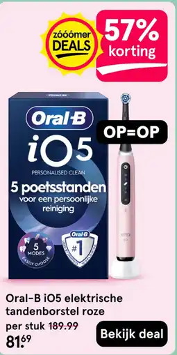 Etos Oral-B i05 elektrische tandenborstel roze aanbieding