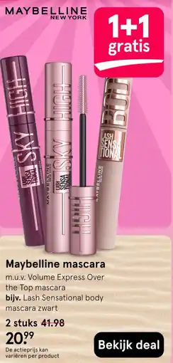 Etos Maybelline mascara aanbieding