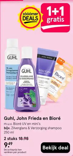 Etos Guhl, John Frieda en Bioré aanbieding