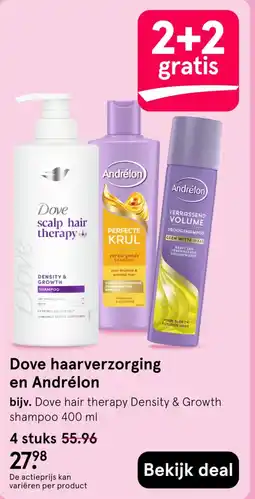 Etos Dove haarverzorging en Andrélon aanbieding