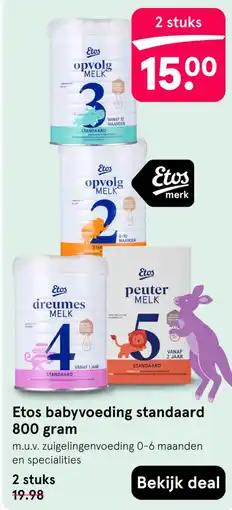 Etos Etos babyvoeding standaard 800 gram aanbieding