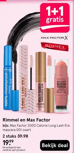 Etos Rimmel en Max Factor aanbieding