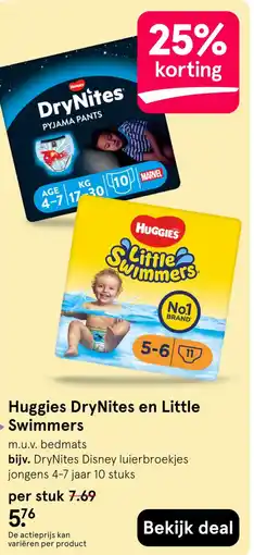 Etos Huggies DryNites en Little Swimmers aanbieding