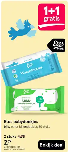 Etos Etos babydoekjes aanbieding