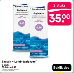 Etos Bausch + Lomb daglenzen aanbieding