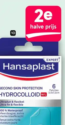 Etos Hansaplast Second Skin waterproof transparante pleisterstrips 6 stuks aanbieding