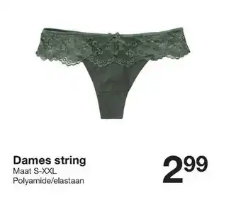 Zeeman Dames string S-XXL aanbieding