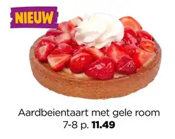 Jumbo Aardbeientaart met gele room aanbieding