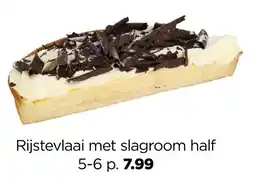 Jumbo Rijstevlaai met slagroom half aanbieding