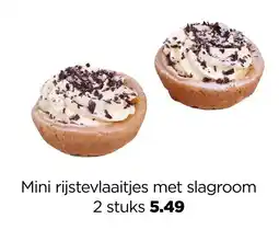 Jumbo Mini rijstevlaaitjes met slagroom aanbieding