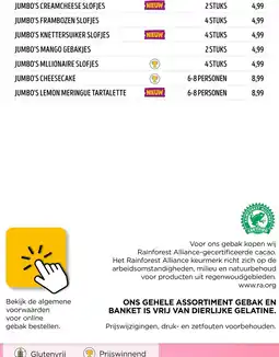 Jumbo Jumbo's Creamcheese Slofjes aanbieding