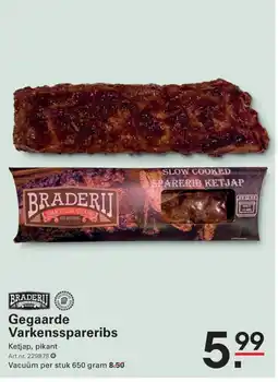 De Kweker Braderij gegaarde varkensspareribs aanbieding
