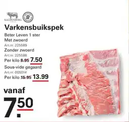 De Kweker Kaldenberg Varkensbuikspek aanbieding