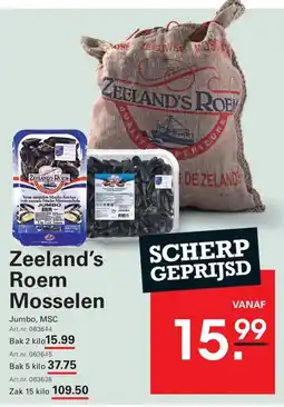 De Kweker Zeeland's Roem Mosselen aanbieding