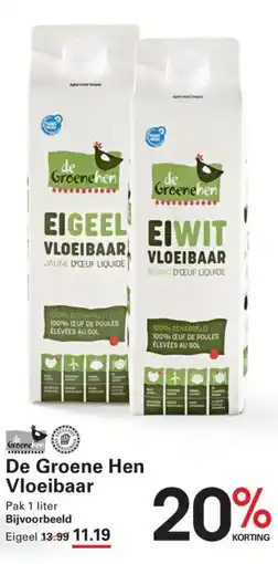 De Kweker De Groene Hen Vloeibaar aanbieding