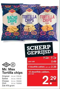 De Kweker Mr. Mex Tortilla chips aanbieding