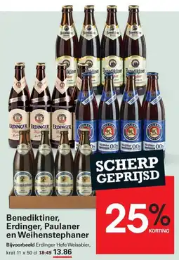 De Kweker Benediktiner, Erdinger, Paulaner en Weihenstephaner aanbieding