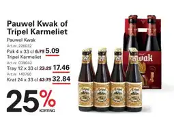 De Kweker Pauwel Kwak of Tripel Karmeliet aanbieding