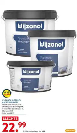 Kluswijs Wijzonol superdek matte muurverf aanbieding
