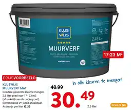 Kluswijs Kluswijs muurverf mat aanbieding