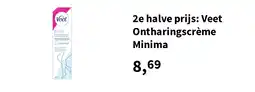 Plein.nl 2e halve prijs: Veet Ontharingscrème Minima aanbieding