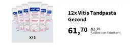 Plein.nl 12x Vitis Tandpasta Gezond aanbieding