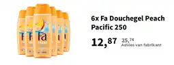 Plein.nl 6x Fa Douchegel Peach Pacific 250 aanbieding
