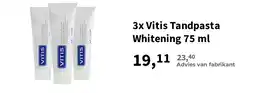 Plein.nl 3x Vitis Tandpasta Whitening 75 ml aanbieding