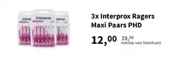 Plein.nl 3x Interprox Ragers Maxi Paars PHD aanbieding