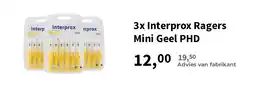 Plein.nl 3x Interprox Ragers Mini Geel PHD aanbieding