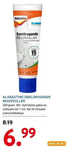 Kluswijs Alabastine sneldrogende muurvuller aanbieding