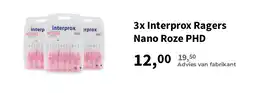 Plein.nl 3x Interprox Ragers Nano Roze PHD aanbieding