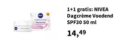 Plein.nl 1+1 gratis: NIVEA Dagcrème Voedend SPF30 50 ml aanbieding